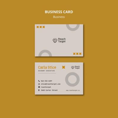 Flat Design Business Card Template – Free Download