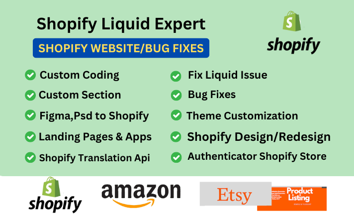 I Will Do Shopify App Authenticator, Shopify Translation, and Shopify Bug Fix