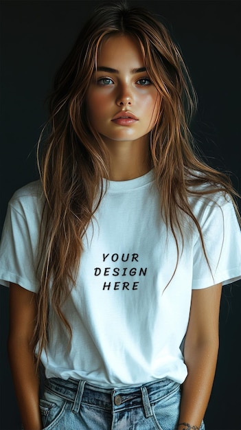 White Blank T-Shirt Mockup – Free Download