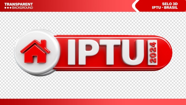 3D Stamp Logo for Residential Tax (Brazil IPTU) of Houses and Apartments – Free Download