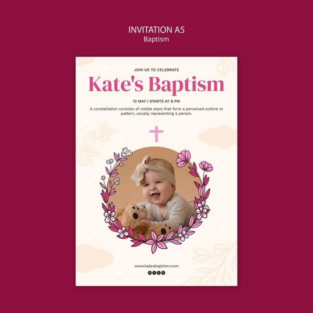 Baptism Celebration Template for Free Download