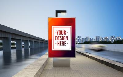 Billboard on the Street Mockup 3D Rendering – Free Download