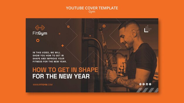 Duotone Gym Design Template – Free to Download