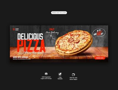 Delicious Pizza Facebook Cover Banner Template – Free Download