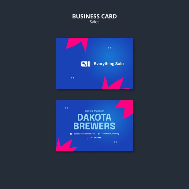 Sales Discount Business Card Template – Free Download