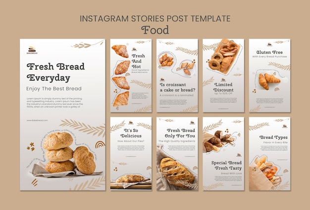 Flat Design Food Template – Free Download