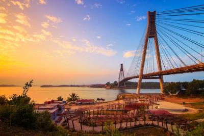 Barelang Bridge at Sunrise on Batam Island – Free Stock Photo for Download