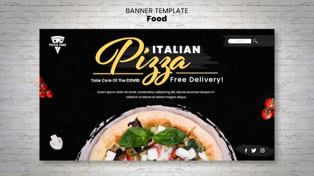 Delicious Pizza Banner Template – Free Download for Eye-Catching Designs