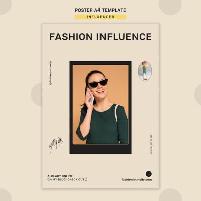 Vertical Poster Template for Fashion Influencers | Free Download