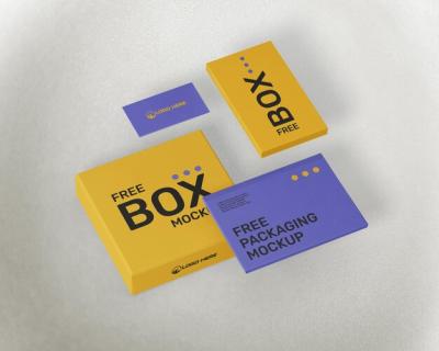 Branding Box Mockup – Download Free Stock Photo