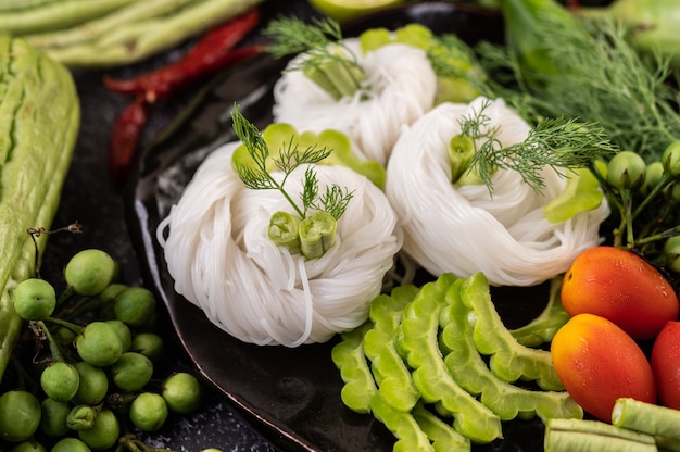 Rice Noodles and Side Dishes – Free Stock Photos for Download