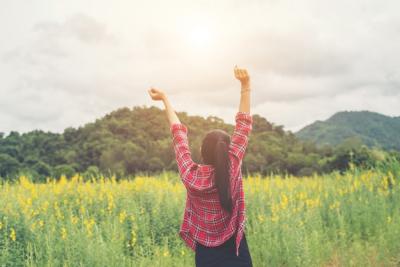 Women in Harmony with Flowers at Sunset – Free Stock Photo for Download