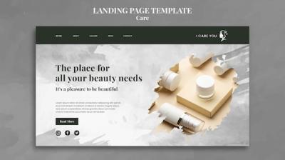 Flat Design Care Template for Landing Pages – Free Download