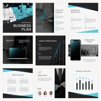 Professional Business Presentation Template PSD Social Media Post Set – Download Free Stock Photos