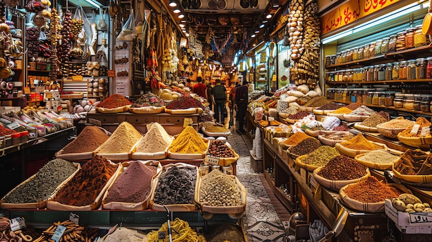 This Is a Vibrant and Bustling Spice Market – Free Stock Photo for Download