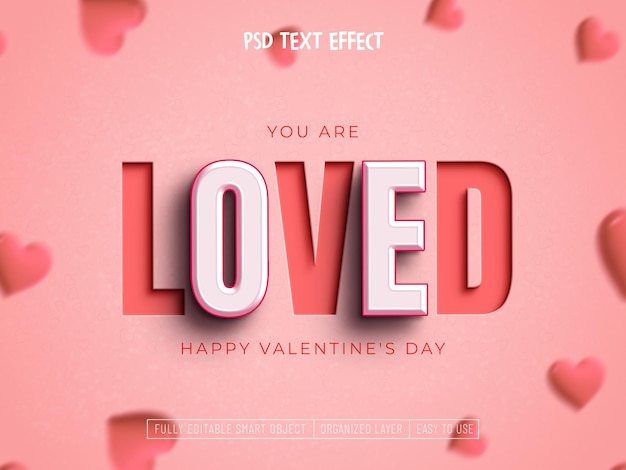 Editable Text Effect for Valentine’s Day Love – Free Stock Photo, Download for Free