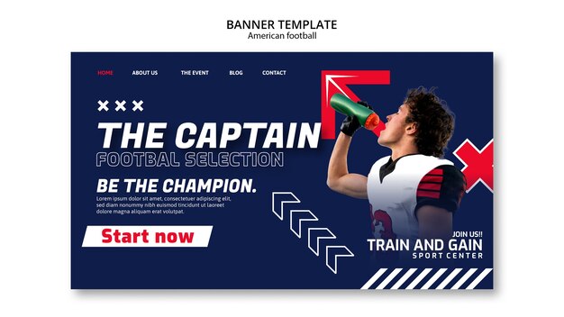 American Football Landing Page Template – Free Download