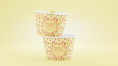 Paper Ice Cream Cup Mockup – Free Download