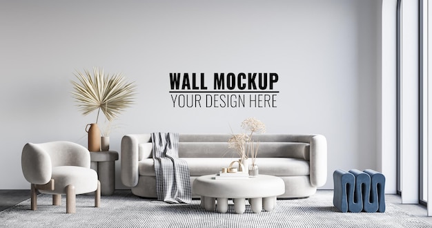 Interior Living Room Wall Mockup – Free Stock Photo for Download