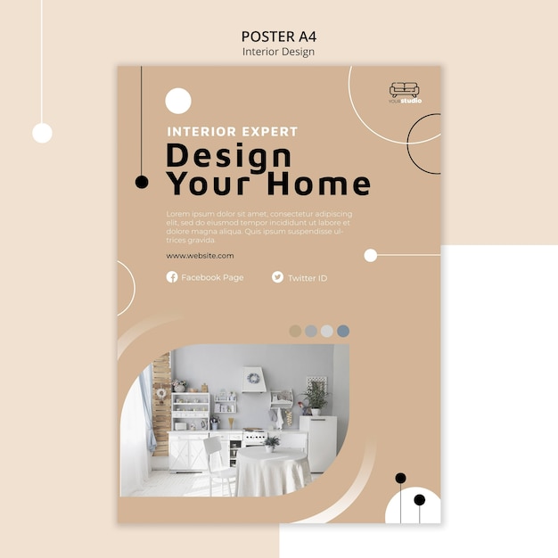 Interior Design Poster Template – Free Download