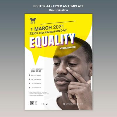 Zero Discrimination Day Poster Template – Download Free Stock Photo