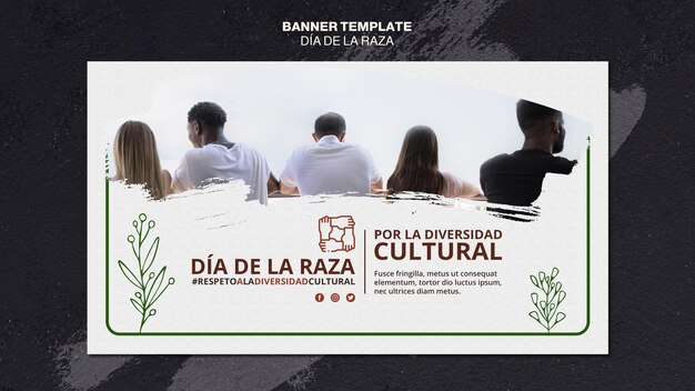 Dia de la Raza Banner Design – Free Download Stock Photo