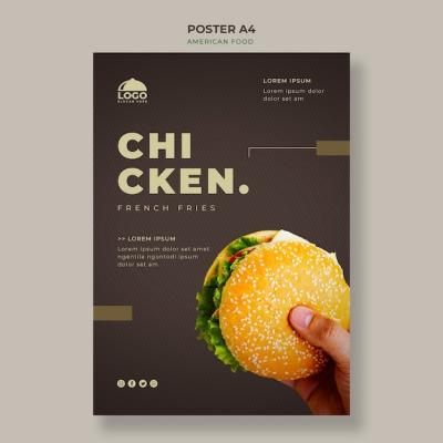 Burger Poster Template – Free to Download