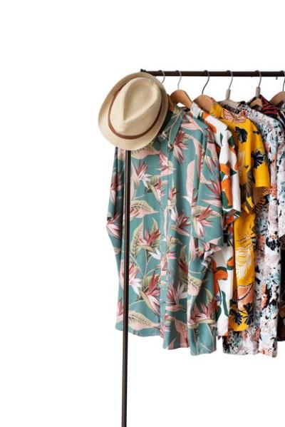 Hawaiian Shirt on Clothing Rack – Free Download