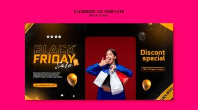 Black Friday Sale Facebook Template for Your Marketing Needs – Free Download