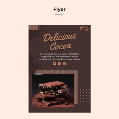 Chocolate Store Flyer Template – Free Download