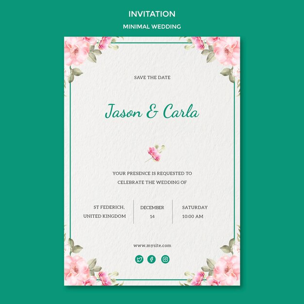 Wedding Invitation Card Template – Free Download