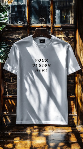 White Blank T-Shirt Mockup – Free Download