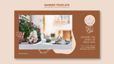 Wedding Photography Service Horizontal Banner Template – Free Download