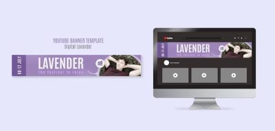 Digital Lavender Template Design – Free Download