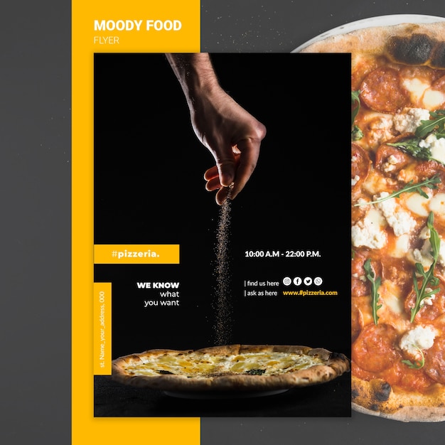 Moody Restaurant Food Flyer Mock-Up – Free Download