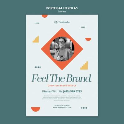 Business Concept Poster Template – Free Download PSD