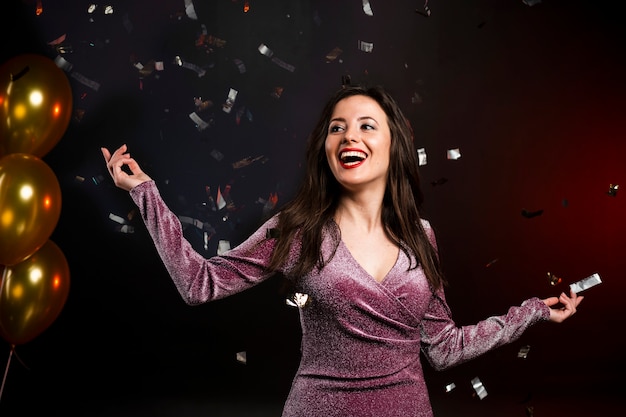 Beautiful Woman Celebrating New Year’s Eve – Free Stock Photo, Download for Free