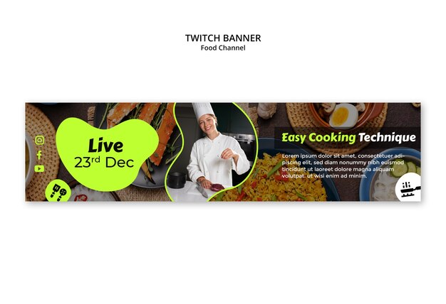 Food Channel Template Design – Free Download