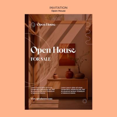 Open House Invitation Template – Download Free Stock Photo