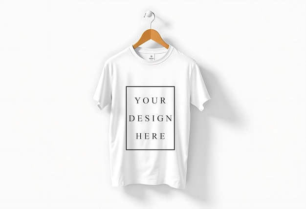 A White T-Shirt Featuring a Black and White Design – Free Download