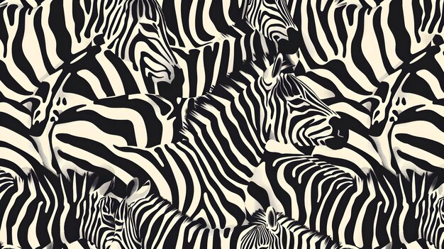 Monochrome Abstract Geometric Pattern of Minimalist Zebra Stripes – Free Download