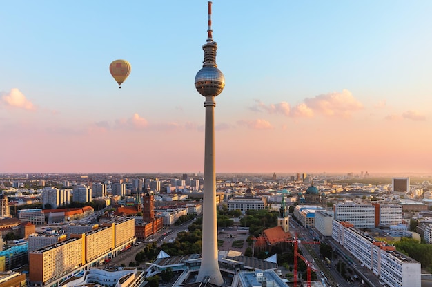 Stunning Aerial Panorama of Berlin TV Tower, Germany – Free Download