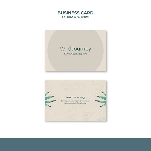 Leisure and Wildlife Business Card Template – Free Download