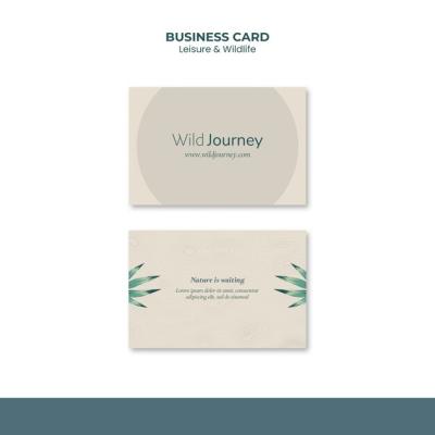 Leisure and Wildlife Business Card Template – Free Download