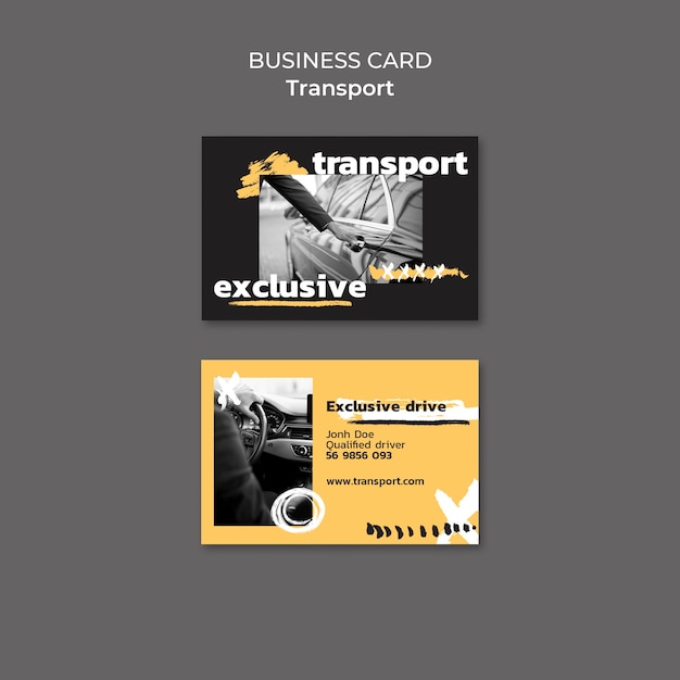 Abstract Private Transport Business Card – Free Download