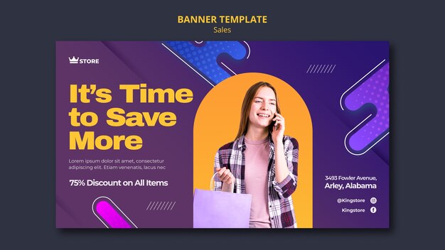 Abstract Sales Banner Template – Free to Download