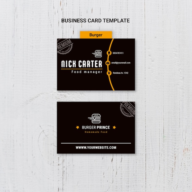 Delicious Burger Business Card – Free Stock Photo, Download for Free