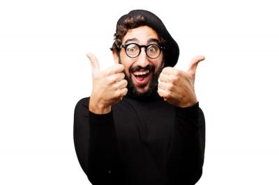 Man Smiling with Two Thumbs Up – Free to Download