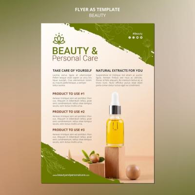 Vertical Flyer Template for Personal Care and Beauty – Free Download