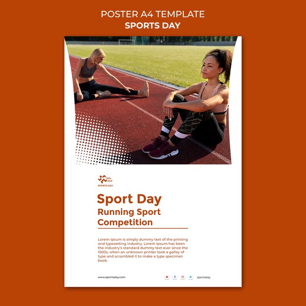 Sport Poster Template Design – Free Download